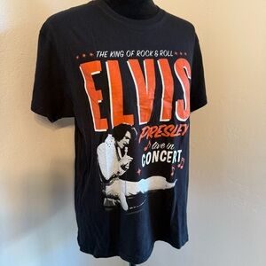 Elvis Presley Black Graphic T-Shirt (Size M)